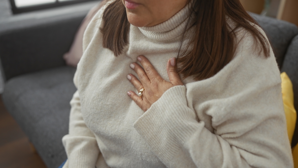woman with acid reflux